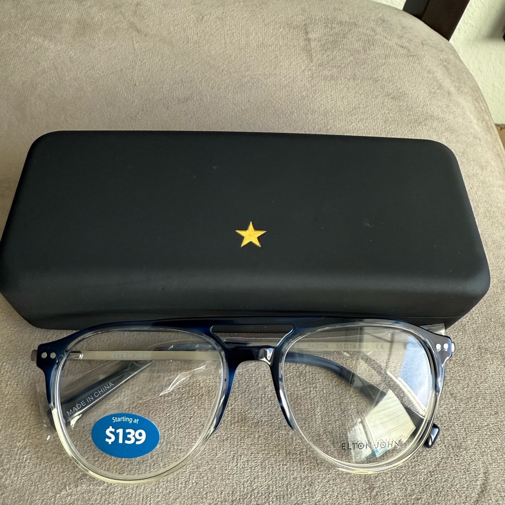 Elton John Blue Women's Glasses